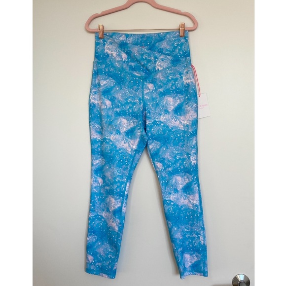 Juicy Couture Sports Bra Aurora Print Twist Back & High Waisted Leggings Size XL - Picture 6 of 16